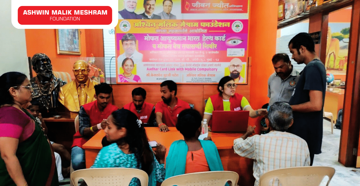 Meshram Foundation conducted an Ayushman Bharat Health ID Camp at MIDC Andheri (East) in association with Murji Patel.