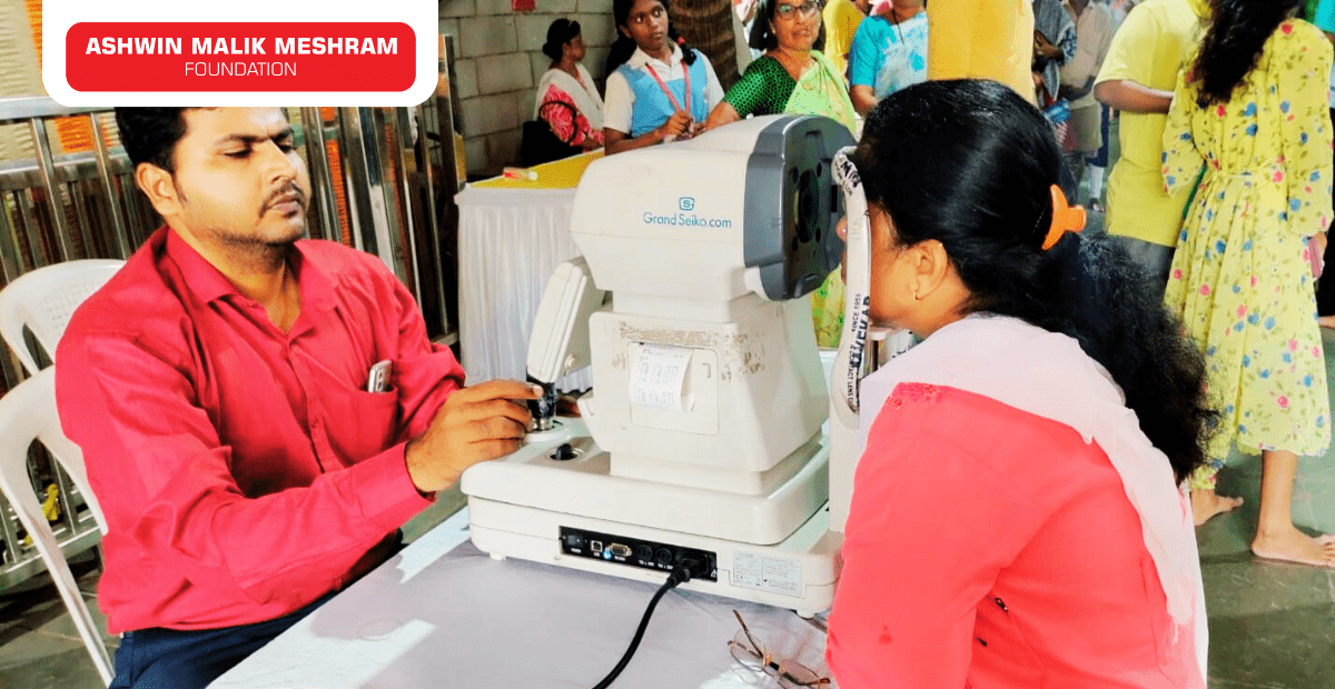 Free Eye Check-up camp along with Ayushman Bharat Health ID Camp Conducted at Lower Parel Math by Meshram Foundation.