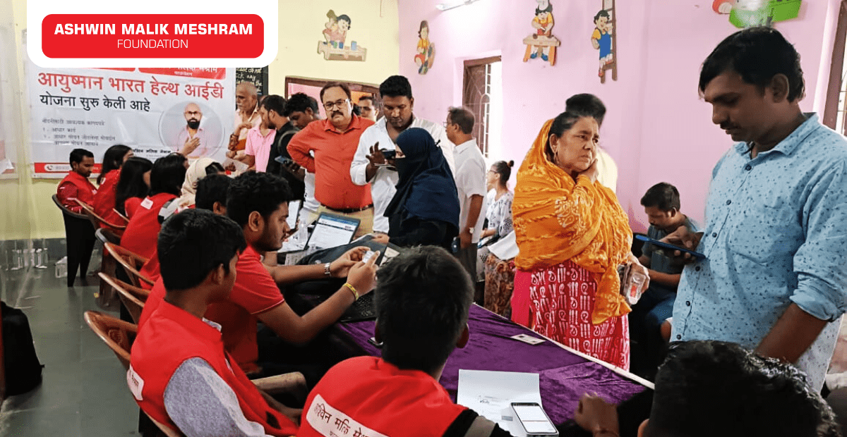 Meshram Foundation conducted an Ayushman Bharat Health ID Camp at Chakala, Andheri (East).
