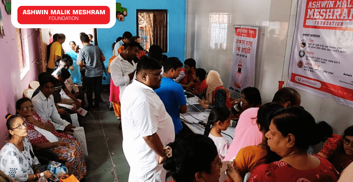 Meshram Foundation conducted an Ayushman Bharat Health ID Camp at Chakala, Andheri (East).