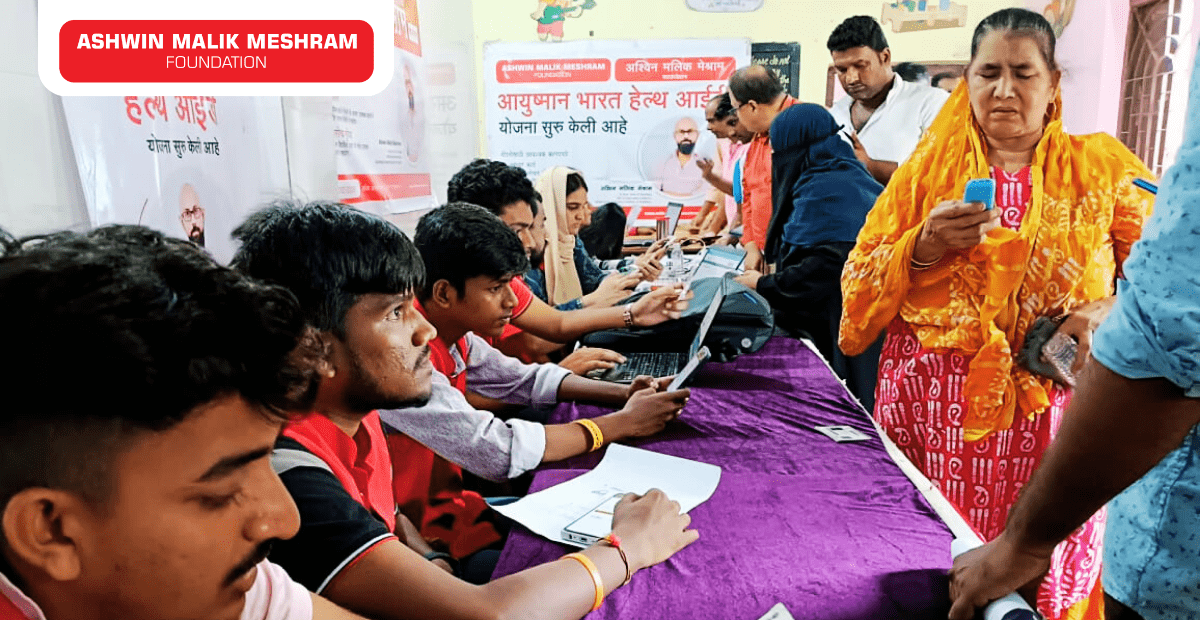 Meshram Foundation conducted an Ayushman Bharat Health ID Camp at Chakala, Andheri (East).