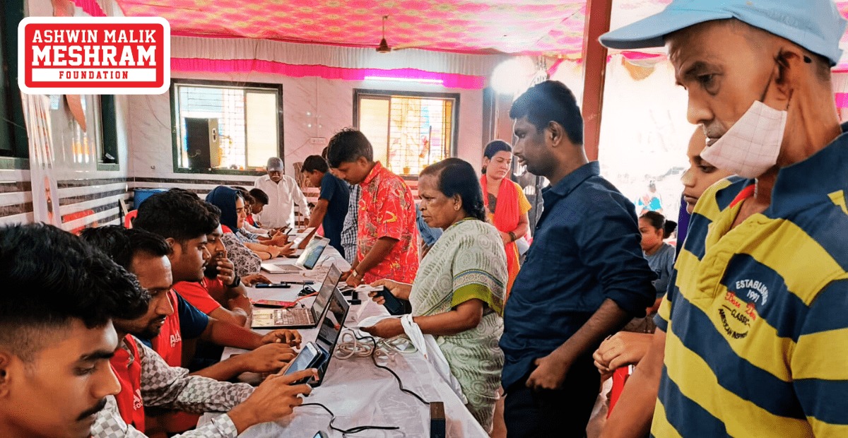 Eye Checkup Camp along with Health Card Registration Camp conducted at Marol Pipeline, Andheri (East) by Meshram Foundation.