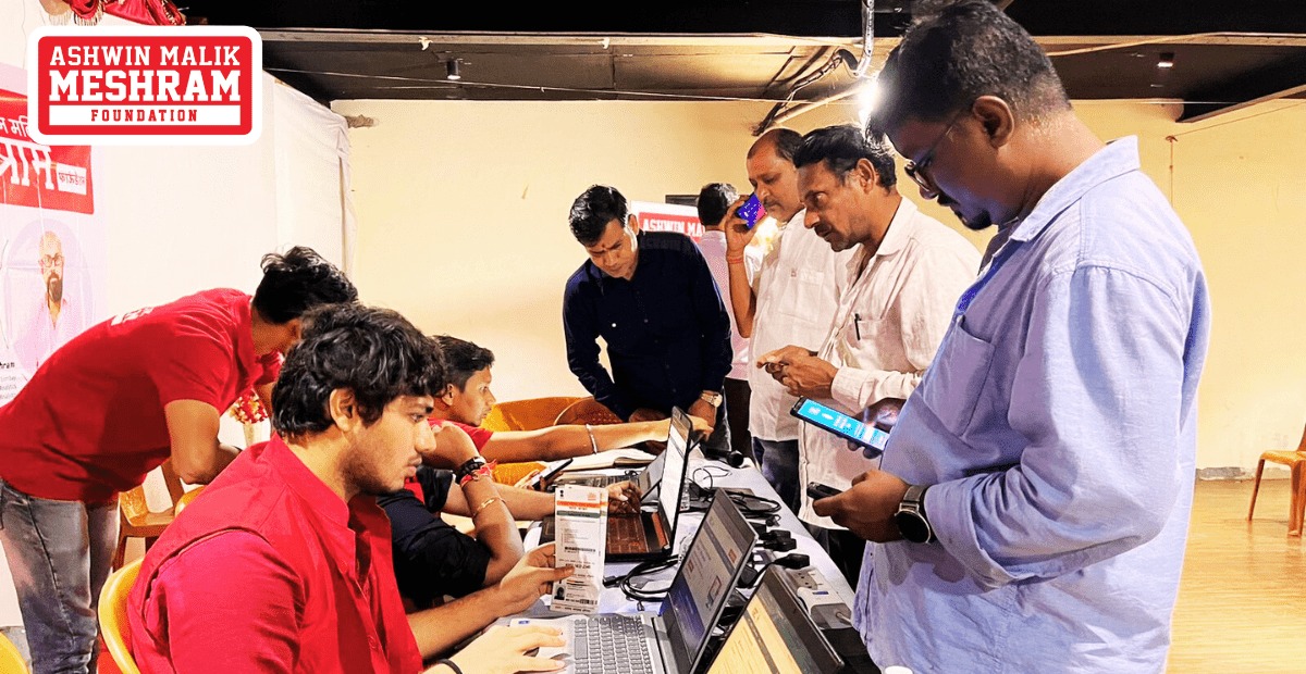Free Eye Check-up Camp Along With ABHA Card Camp Conducted at Chakala, Andheri (East) by Meshram Foundation.