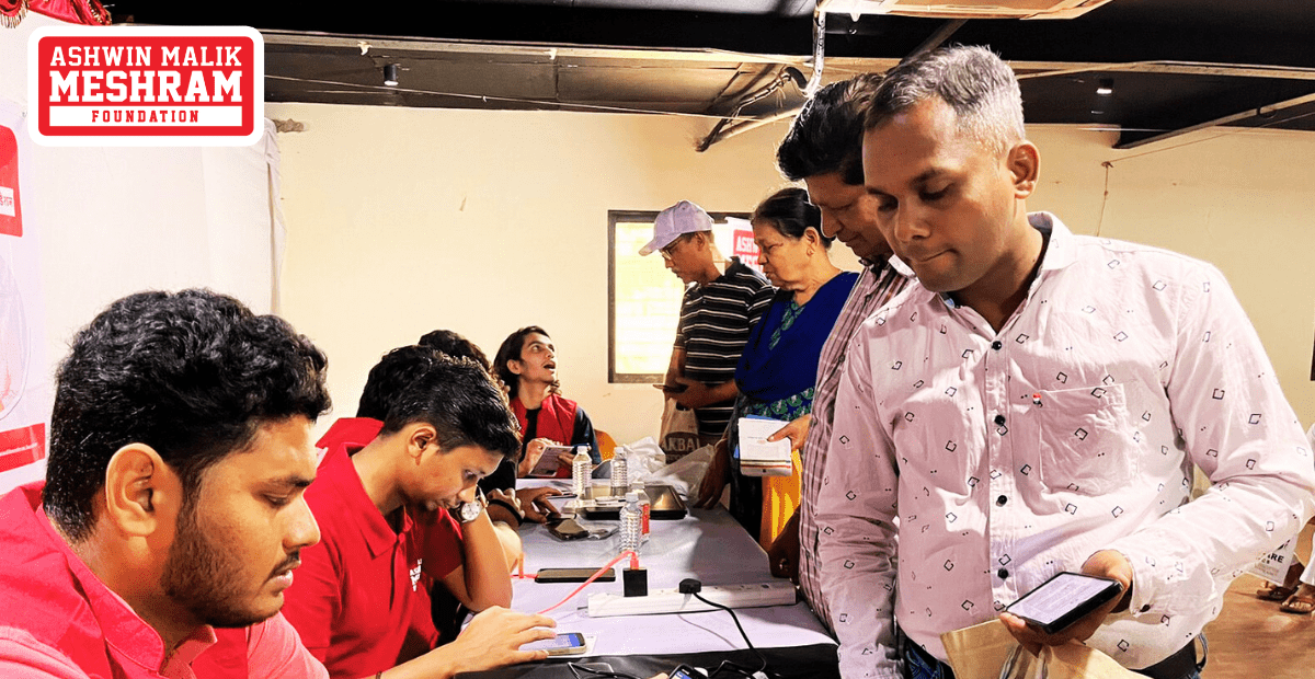 Ayushman Bharat Golden Card Camp along with Free Eye Check-up Camp Conducted By Meshram Foundation at Chakala, Andheri (East).