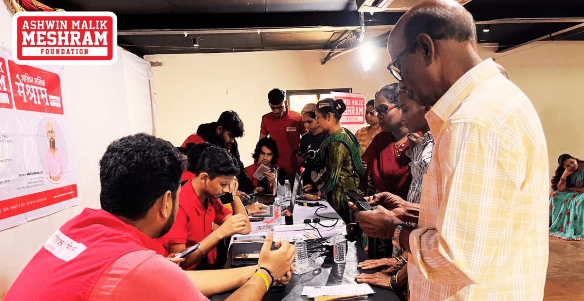 Ayushman Bharat Golden Card Camp along with Free Eye Check-up Camp Conducted By Meshram Foundation at Chakala, Andheri (East).