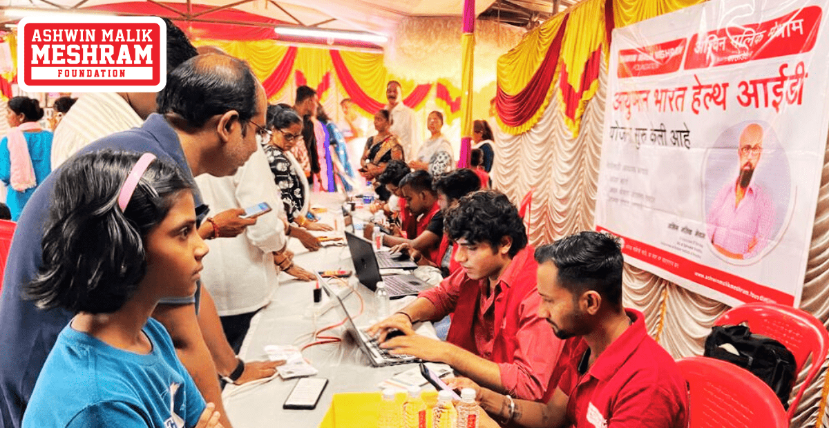 500+ Beneficiaries Registered in an Eye Check-up Camp along with Ayushman Bharat PMJAY Card Camp Conducted by Meshram Foundation at Kannamwar Nagar II, Vikhroli (East).