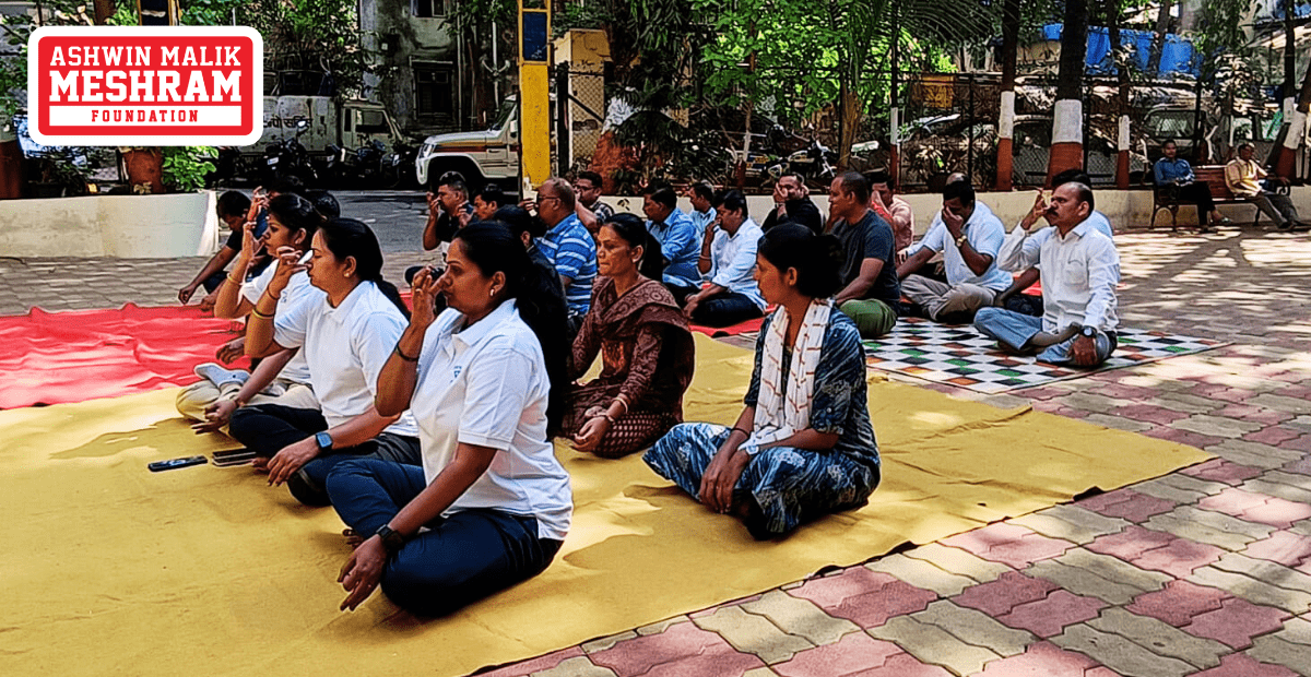 Meshram Foundation conducted a Yoga Training Camp for Nehru Nagar Police Staff.