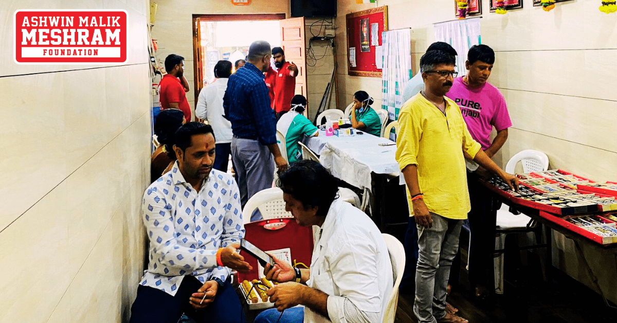 Grand Health Checkup camp and Eye Checkup camp conducted by Meshram Foundation in Shivsena Shakha No. 168.
