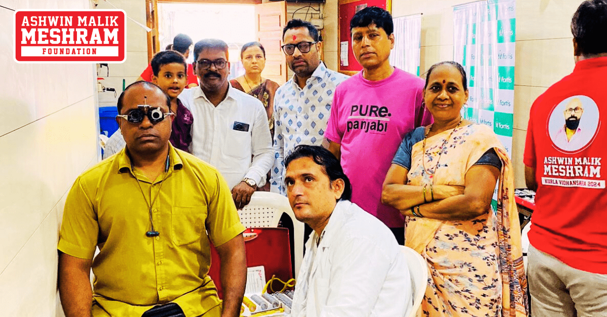 Grand Health Checkup camp and Eye Checkup camp conducted by Meshram Foundation in Shivsena Shakha No. 168.