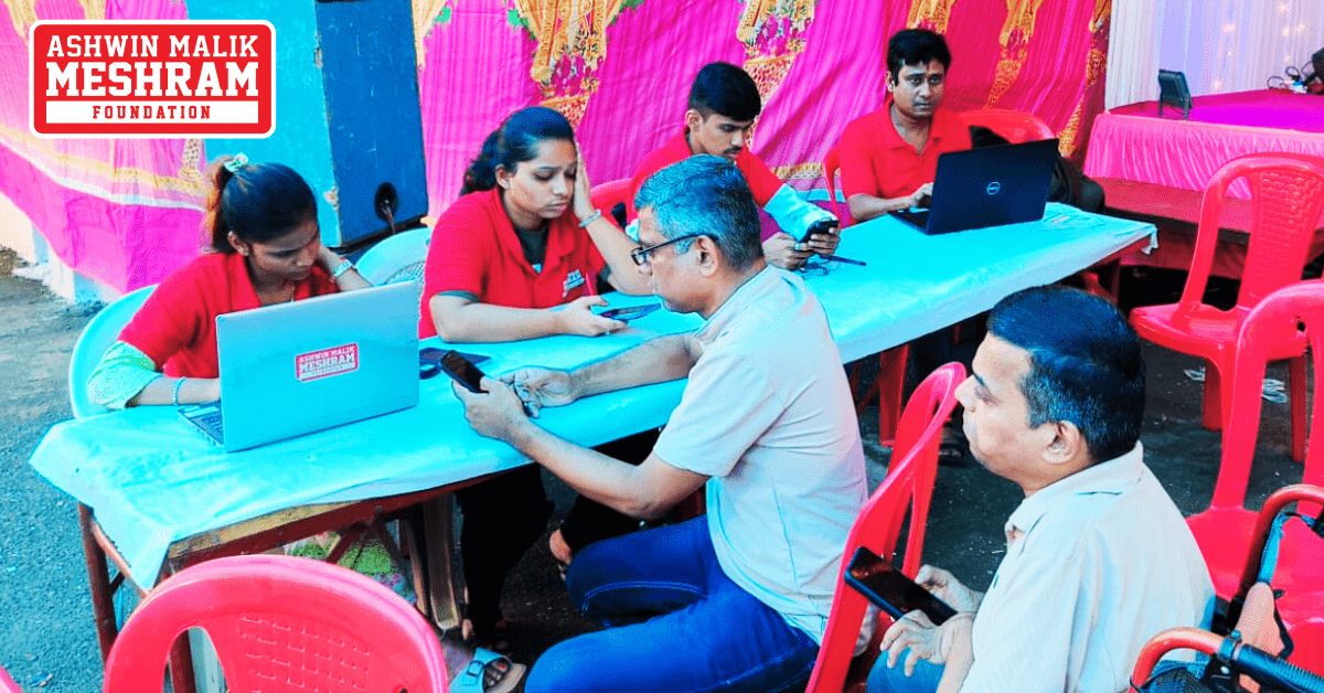 Ayushman Bharat Yojana, ABHA Card and E-Shram Card Camp conducted by Meshram Foundation at Kamgar Nagar, Kurla (East).