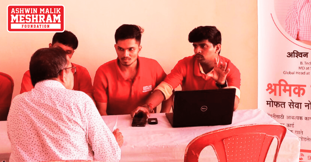Ayushman Bharat Yojana, ABHA Card and E-Shram Card Camp conducted by Meshram Foundation at Nehru Nagar, Kurla.