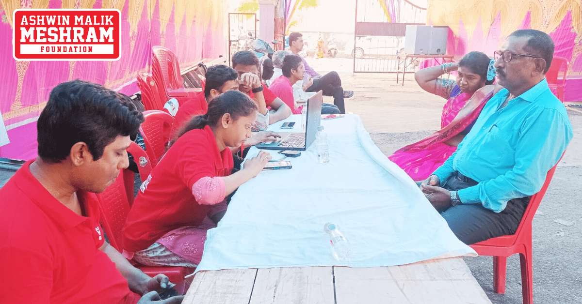 Ayushman Bharat Yojana, ABHA Card and E-Shram Card Camp Conducted by Meshram Foundation at Kamgar Nagar, Kurla (East).