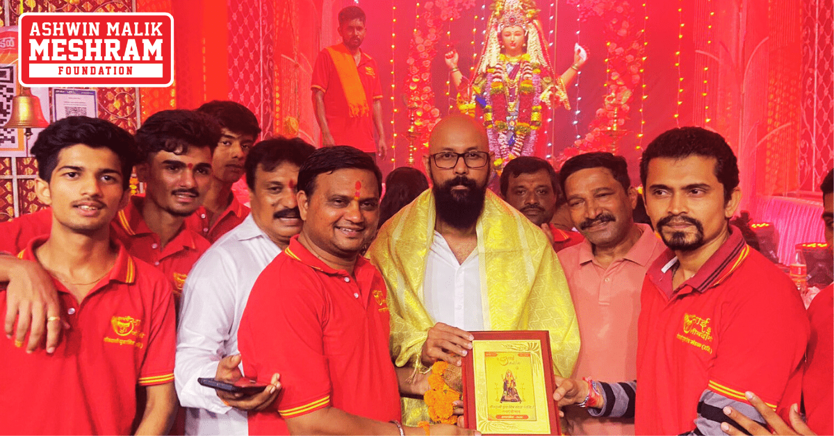 Ashwin Malik Meshram Foundation organised a grand “Kanya Pujan” on Navmi during Navratri Festival at Kamgar Nagar, Kurla.
